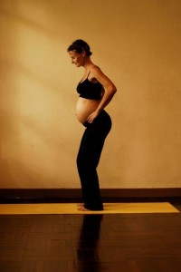 Pregnancy Yoga: Standing Pelvic Rotations (a)