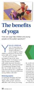 Autism and Yoga